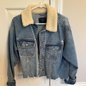 Abercrombie Fur Collar Jean Jacket